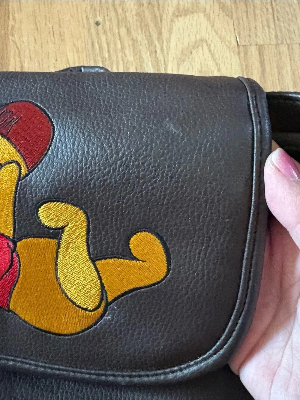 Disney Winnie the Pooh, Tigger & Eeyore Backpack Vintage Faux Leather 90z Y2K